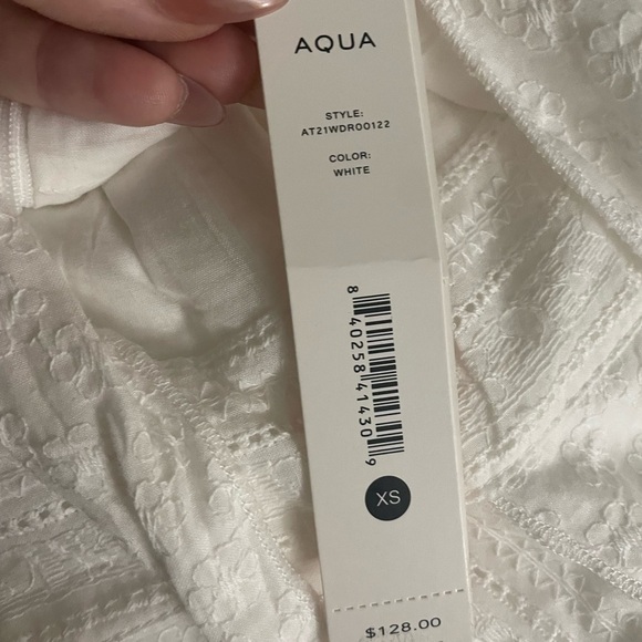 Aqua Womens Cotton Embroidered Midi Dress Small - Picture 10 of 11